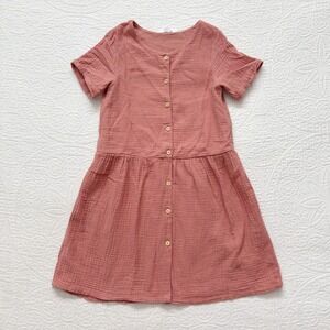 H&M Girls'‎ Cotton Gauze Button-Front Dress